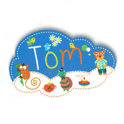 Tom - Plaque de porte Nuage pour enfant