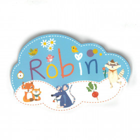 Robin - Plaque de porte Nuage pour enfant