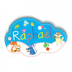 Raphaël - Plaque de porte Nuage pour enfant