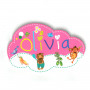 Olivia - Plaque de porte Nuage pour enfant