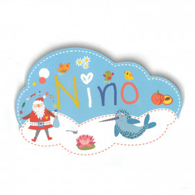 Nino - Plaque de porte Nuage pour enfant