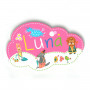 Luna - Plaque de porte Nuage pour enfant