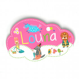 Louna - Plaque de porte Nuage pour enfant