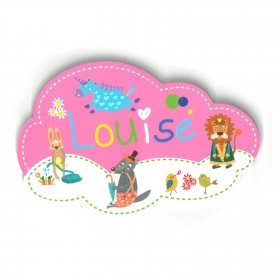 Louise - Plaque de porte Nuage pour enfant