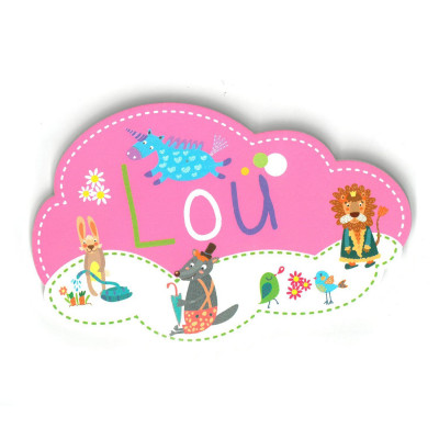 Lou - Plaque de porte Nuage pour enfant