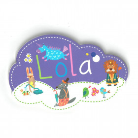 Lola - Plaque de porte Nuage pour enfant