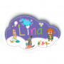 Lina - Plaque de porte Nuage pour enfant