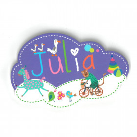Julia - Plaque de porte Nuage pour enfant