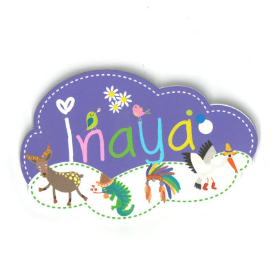 Inaya - Plaque de porte Nuage pour enfant