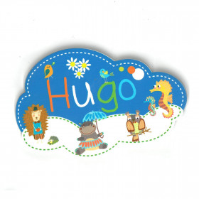 Hugo - Plaque de porte Nuage pour enfant