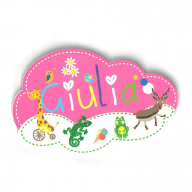 Giulia - Plaque de porte Nuage pour enfant