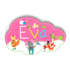 Eva - Plaque de porte Nuage pour enfant