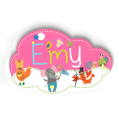 Emy - Plaque de porte Nuage pour enfant