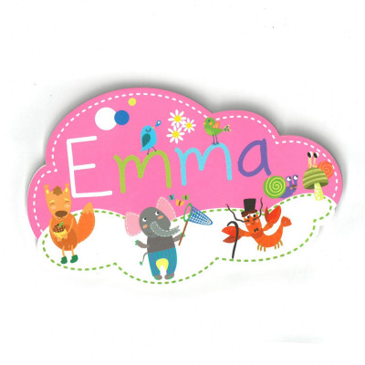 Emma - Plaque de porte Nuage pour enfant