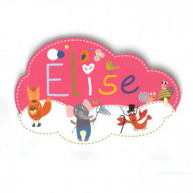 Elise - Plaque de porte Nuage pour enfant