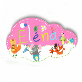 Eléna - Plaque de porte Nuage pour enfant