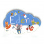 Eden - Plaque de porte Nuage pour enfant