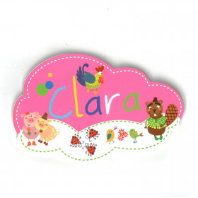Clara - Plaque de porte Nuage pour enfant