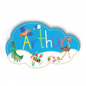 Arthur - Plaque de porte Nuage pour enfant