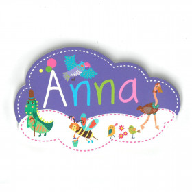 Anna - Plaque de porte Nuage pour enfant