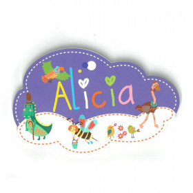 Alicia - Plaque de porte Nuage pour enfant