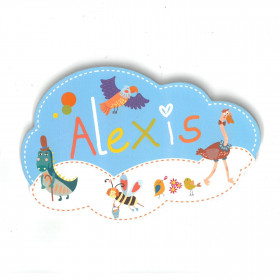 Alexis - Plaque de porte Nuage pour enfant
