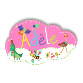 Adèle - Plaque de porte Nuage pour enfant