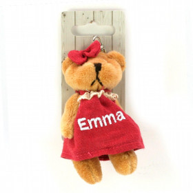 Porte-clés peluche avec broderie prénom Emma