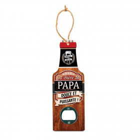 Décapsuleur bois - La bière de Papa douce et puissante