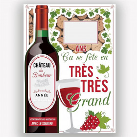 Carte Giga Traditionnelle Personnalisable ? Vin Rouge