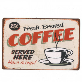 Plaque Déco - Fresh Brewed Coffee