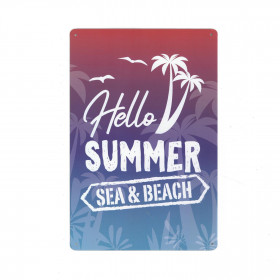 Plaque Summer - Hello Summer Sea and Beach