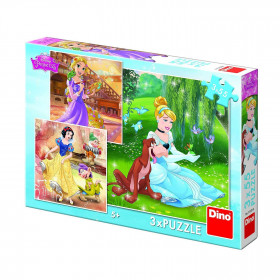 Boite de 3 Puzzles Princesses Disney