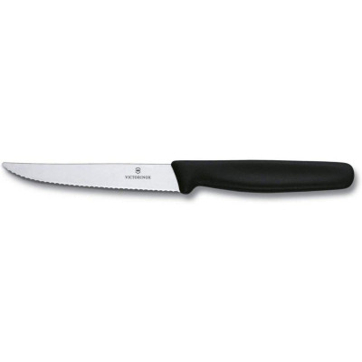 Victorinox Couteau à Steak Pointu, Noir, avec 20er Schachtel