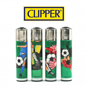 Lot de 4 briquets Clipper - Football Cup 2