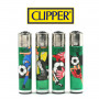 Lot de 4 briquets Clipper - Football Cup 2
