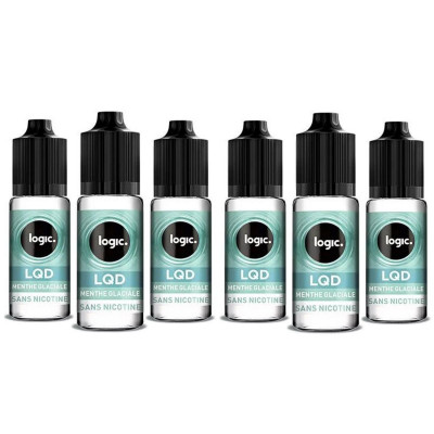 6 Bouteilles Logic LQD 0 mg/ml - Menthe Glaciale