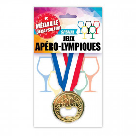 Médaille Décapsuleur pour Champion des Jeux Apéro-Lympiques