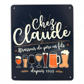 Plaque déco collection 'Chez Claude'