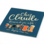Dessous de plat 'Chez Claude' 20 x 20 cm
