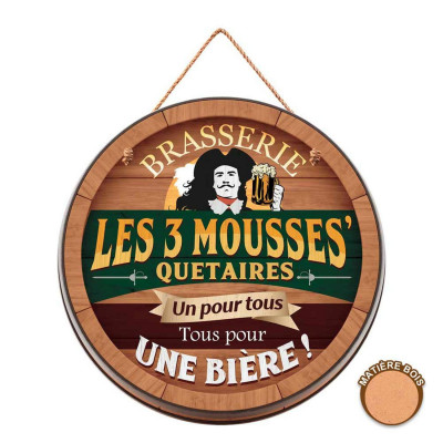 Pancarte Brasserie - Les Trois Mousses' Quetaires