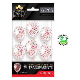 Ballons Confettis Rouge