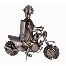 Porte-bouteille moto chopper en métal 43 cm