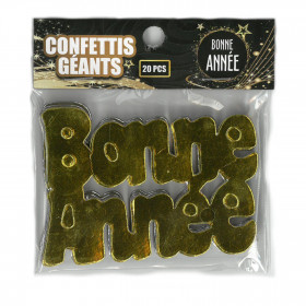 Confettis Géants - Bonne Année - 20 pièces