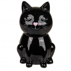 Tirelire en Céramique Chat Noir