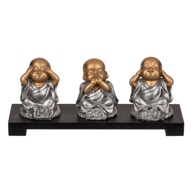 Trio de Figurine Boudha en résine