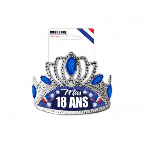 Kit Anniversaire Miss 18 ans - Echarpe Tricolore + Couronne + Certificat