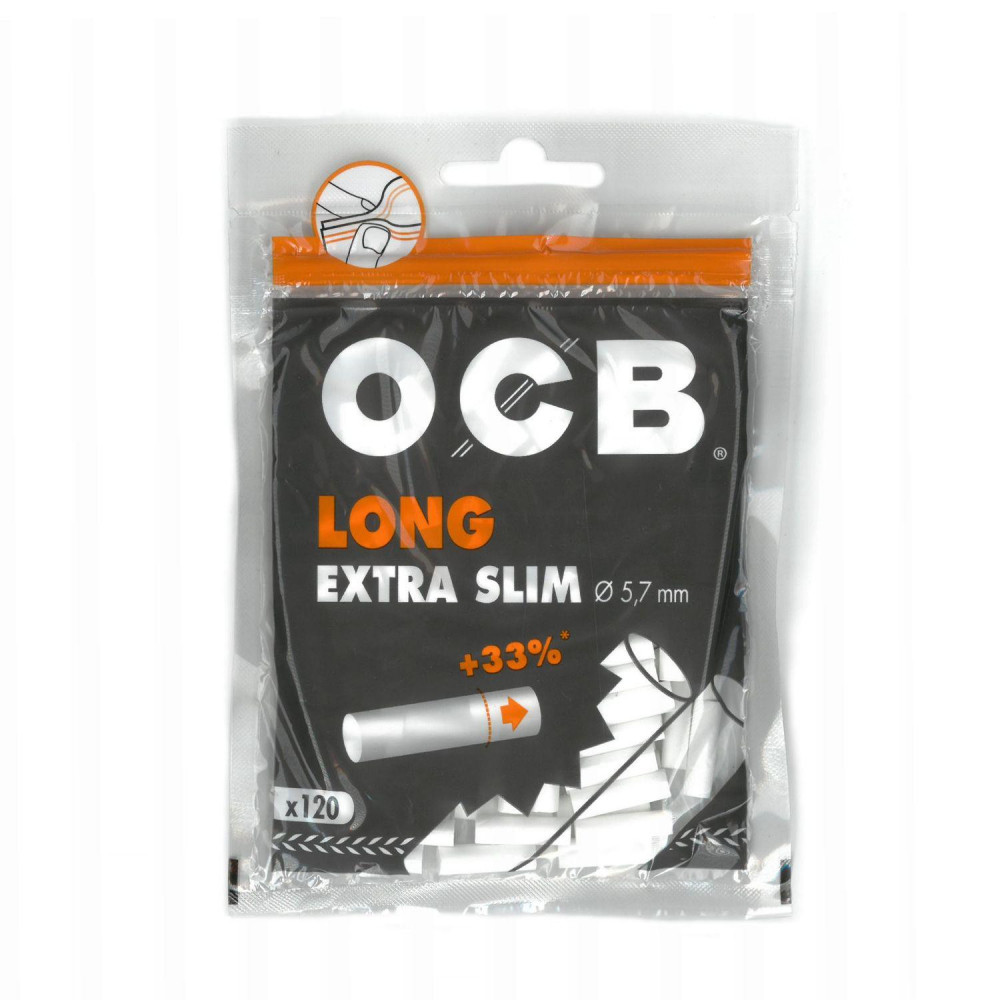 Lot de dix paquets de Filtres OCB Long Extra Slim