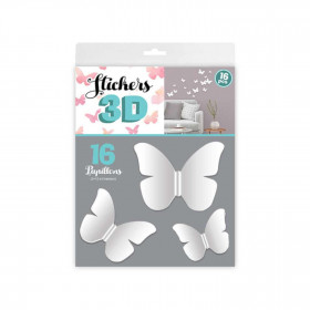 STC - Stickers 3D Papillons ? Couleur Blanc