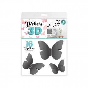 STC - Stickers 3D Papillons ? Couleur Noir